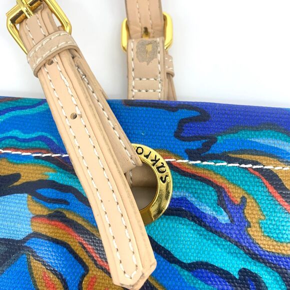 Sakroots Artists Circle Coral Reef Zippered Tote Bag Coated Canvas - Picture 3 of 8